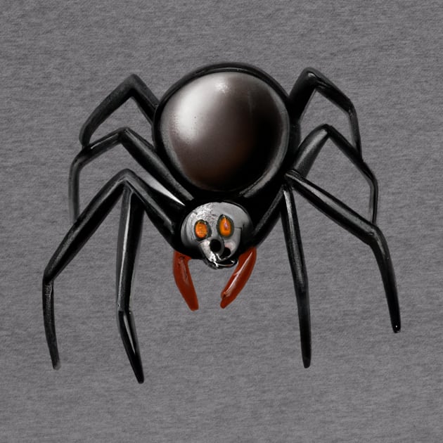 Cute Black Widow Spider Drawing by Play Zoo